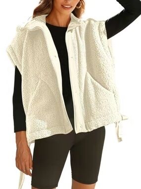 Tanming Women’s Fleece Vest - Off White